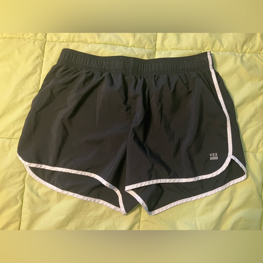 Victoria's Secret VSX Black Shorts with White Accents